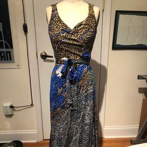 DVF maxi wrap dress